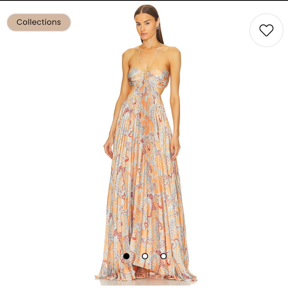 A.L.C. Moira Dress in Apricot Multi
